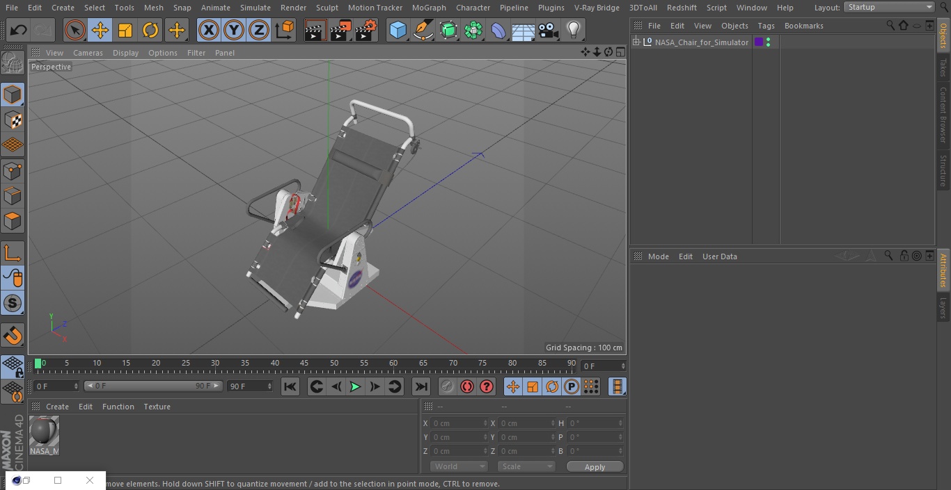 NASA Chair for Simulator 3D model