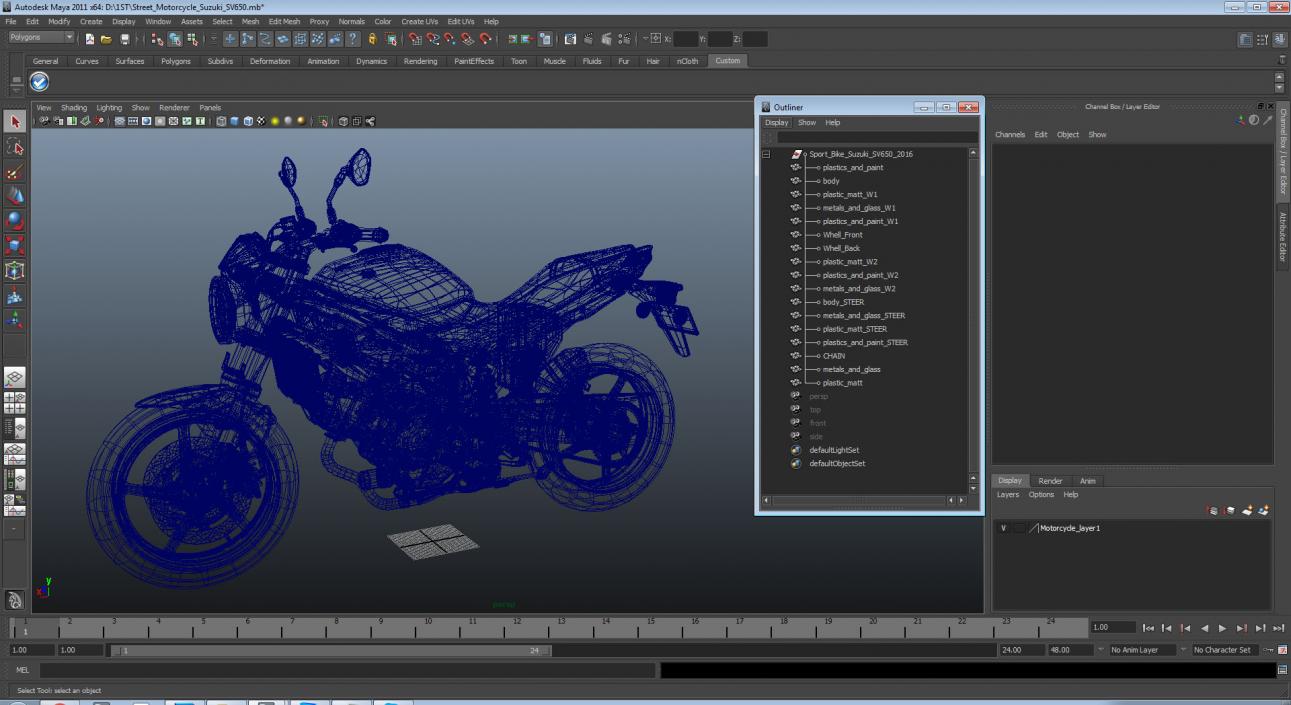 3D model Street Motorcycle Suzuki SV650