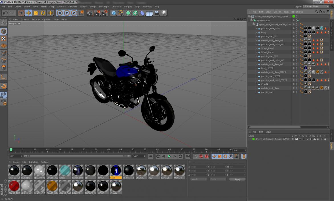 3D model Street Motorcycle Suzuki SV650