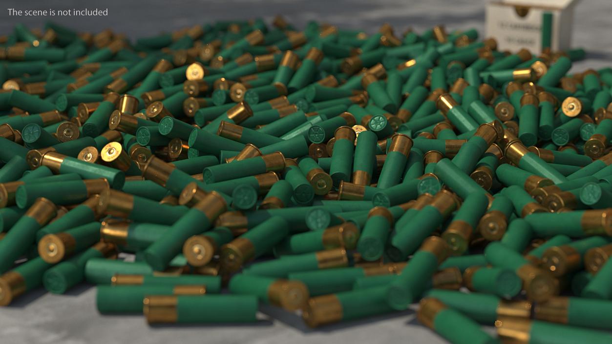 3D model Box of 10 Gauge Shotgun Shells