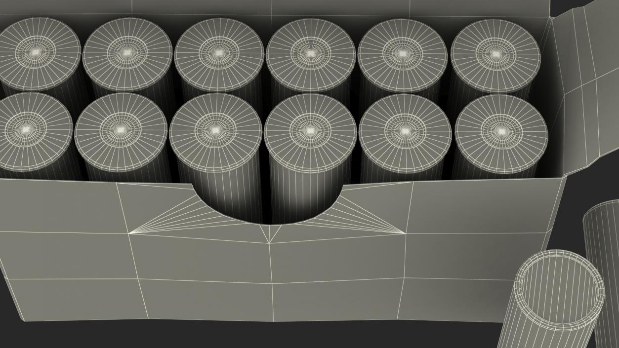 3D model Box of 10 Gauge Shotgun Shells