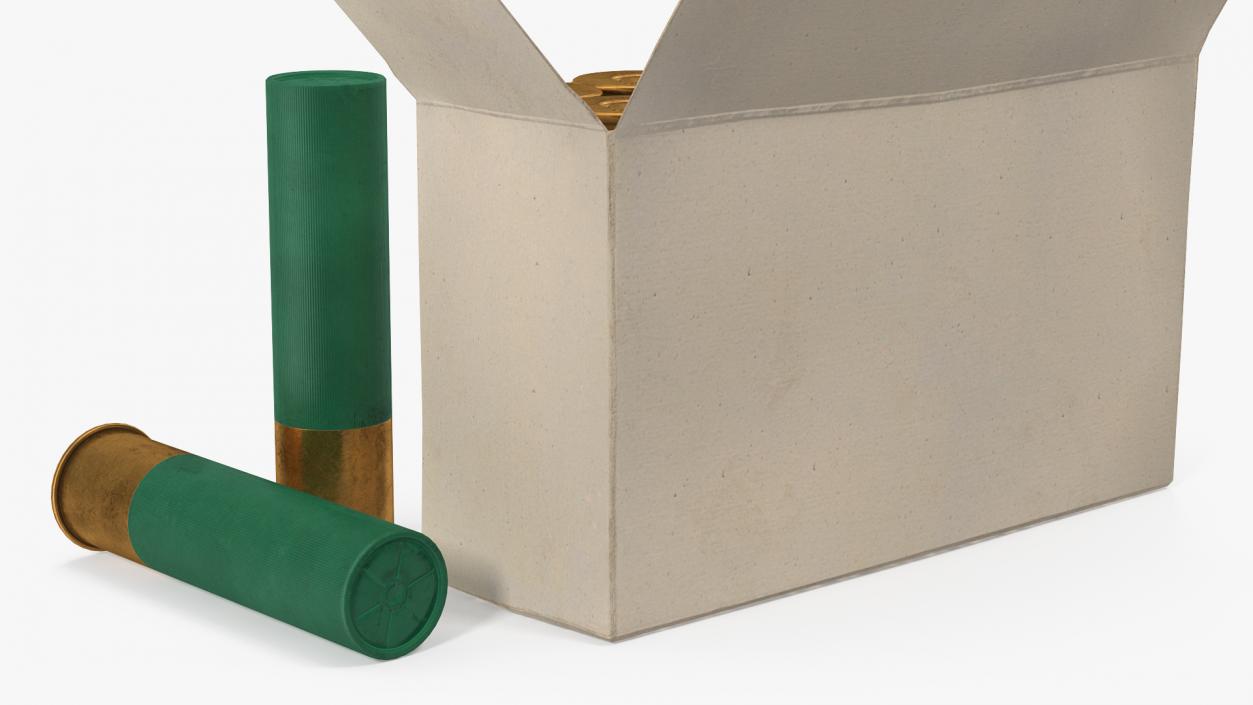 3D model Box of 10 Gauge Shotgun Shells