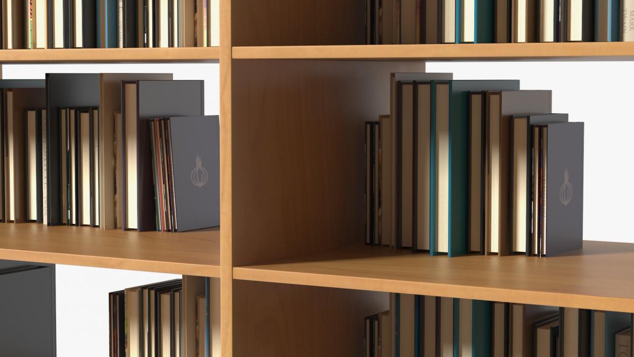 Bookcase with Books 3D model