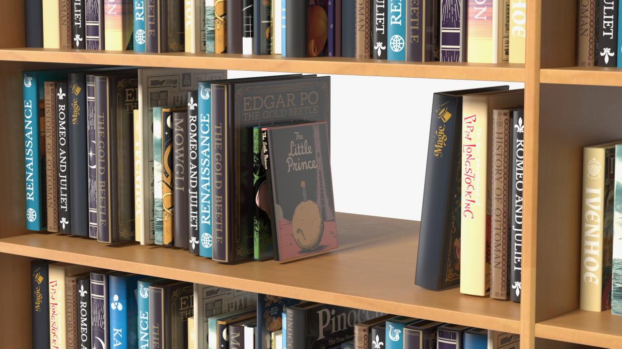 Bookcase with Books 3D model