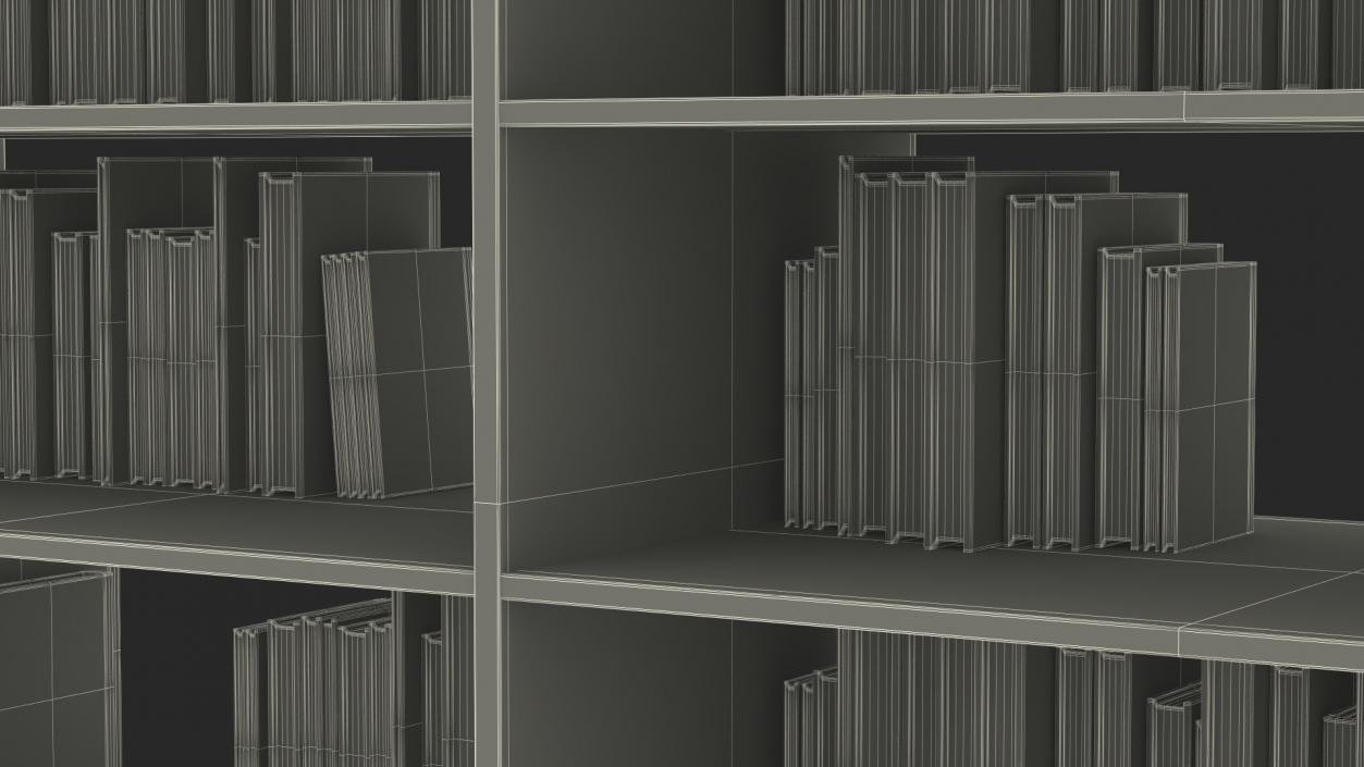 Bookcase with Books 3D model