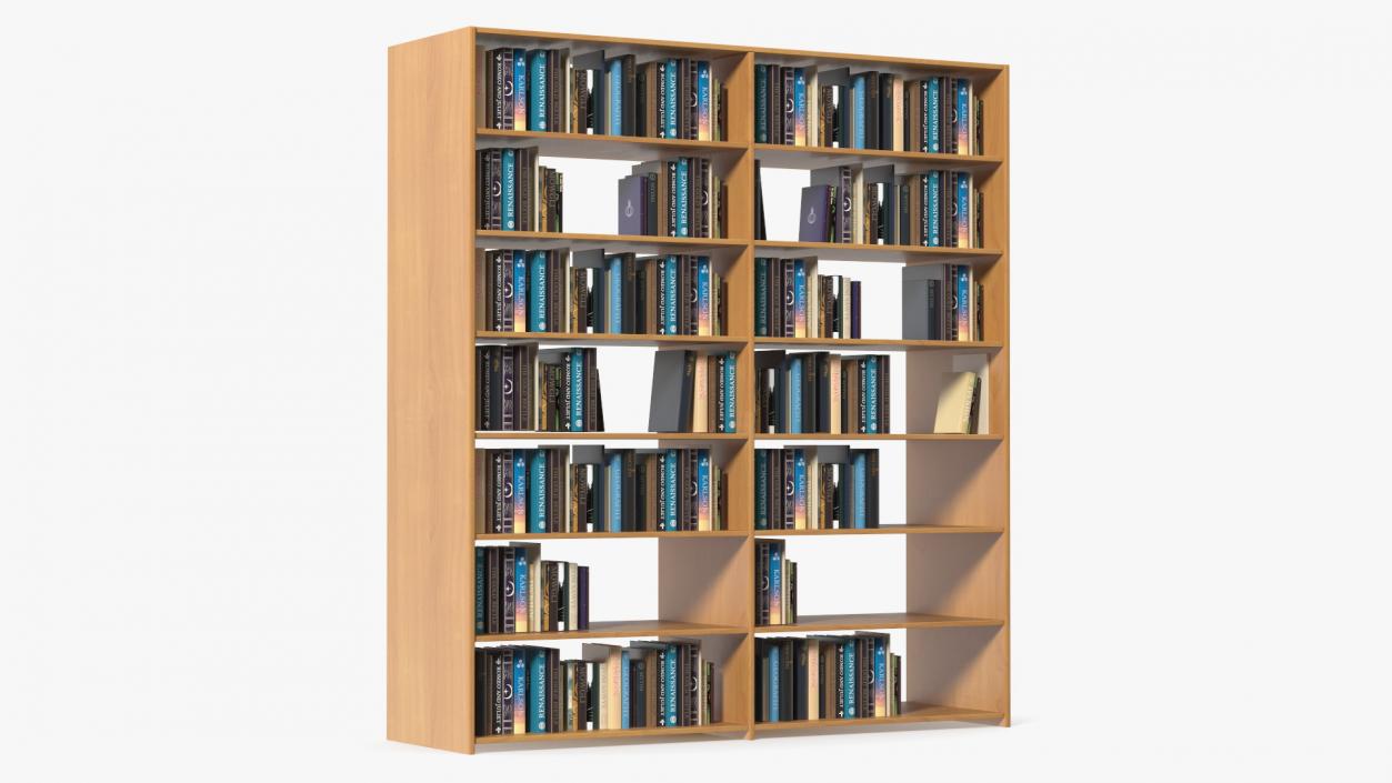 Bookcase with Books 3D model