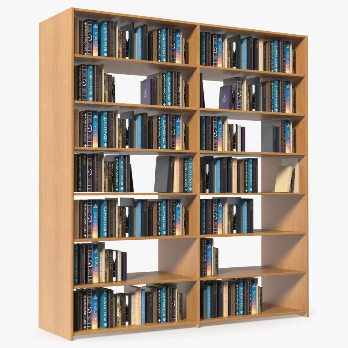 Bookcase with Books 3D model