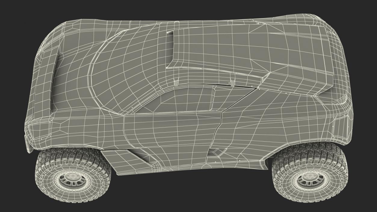 3D model Extreme E Car Racing Electric SUV Dirty Rigged for Maya