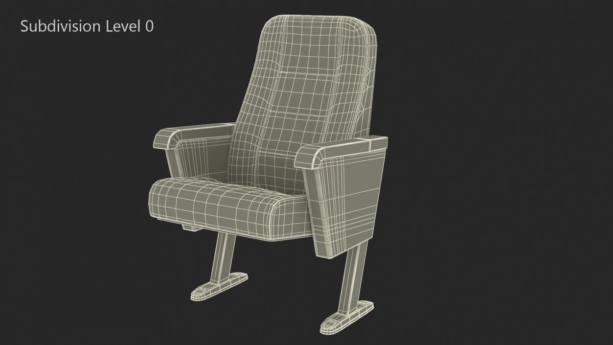 3D Cinema Chair Lilac model