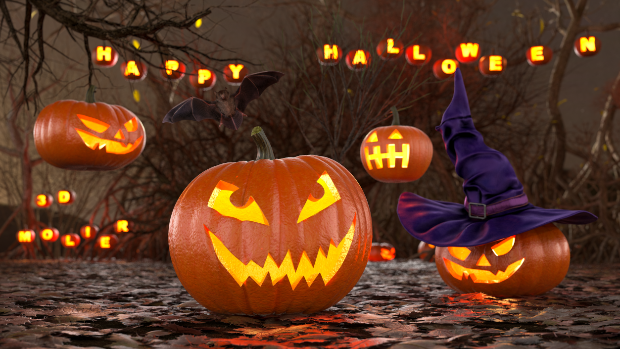 Halloween Pumpkin Smiley 3D model