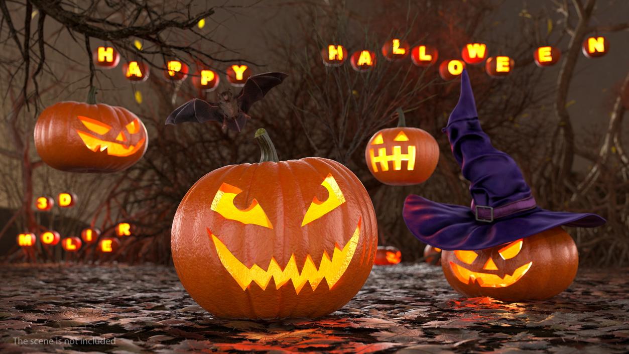 Halloween Pumpkin Smiley 3D model