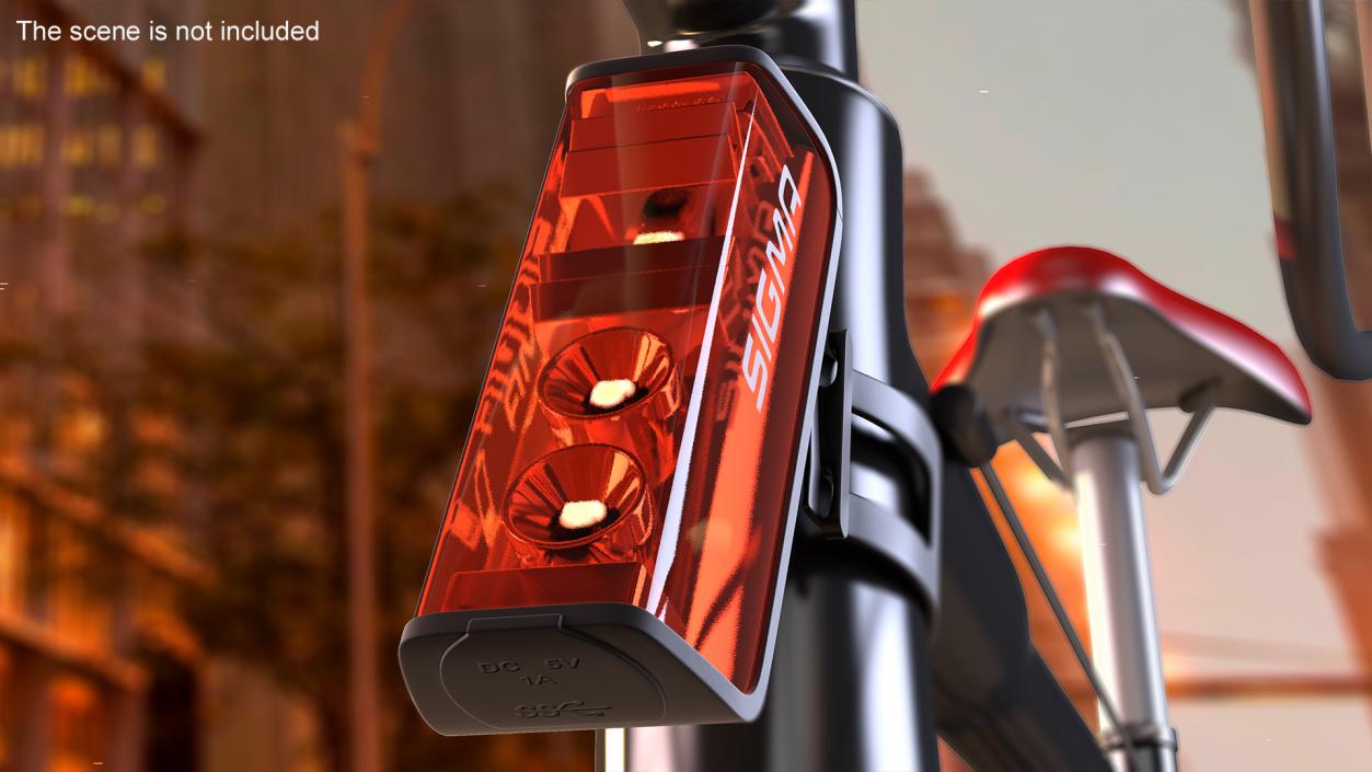 3D Sigma Blaze USB Bike Rear Light Turned On