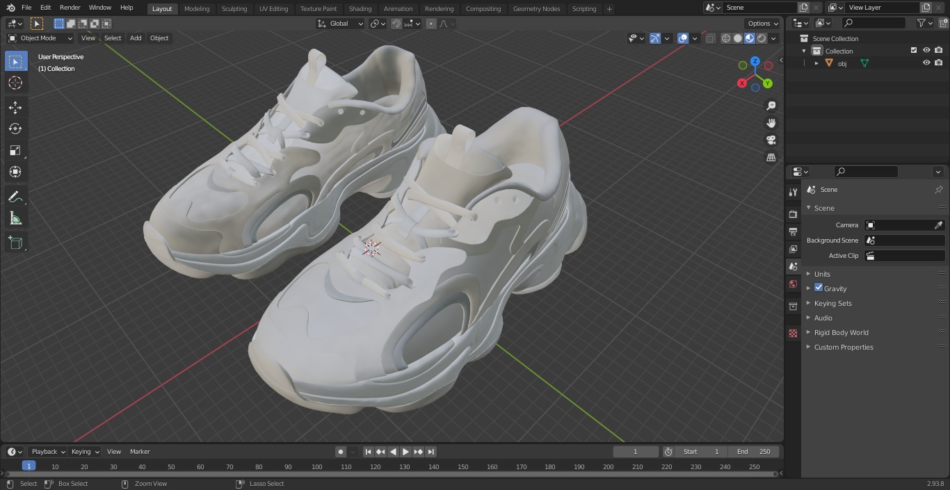 Fashion Sneakers White 3D