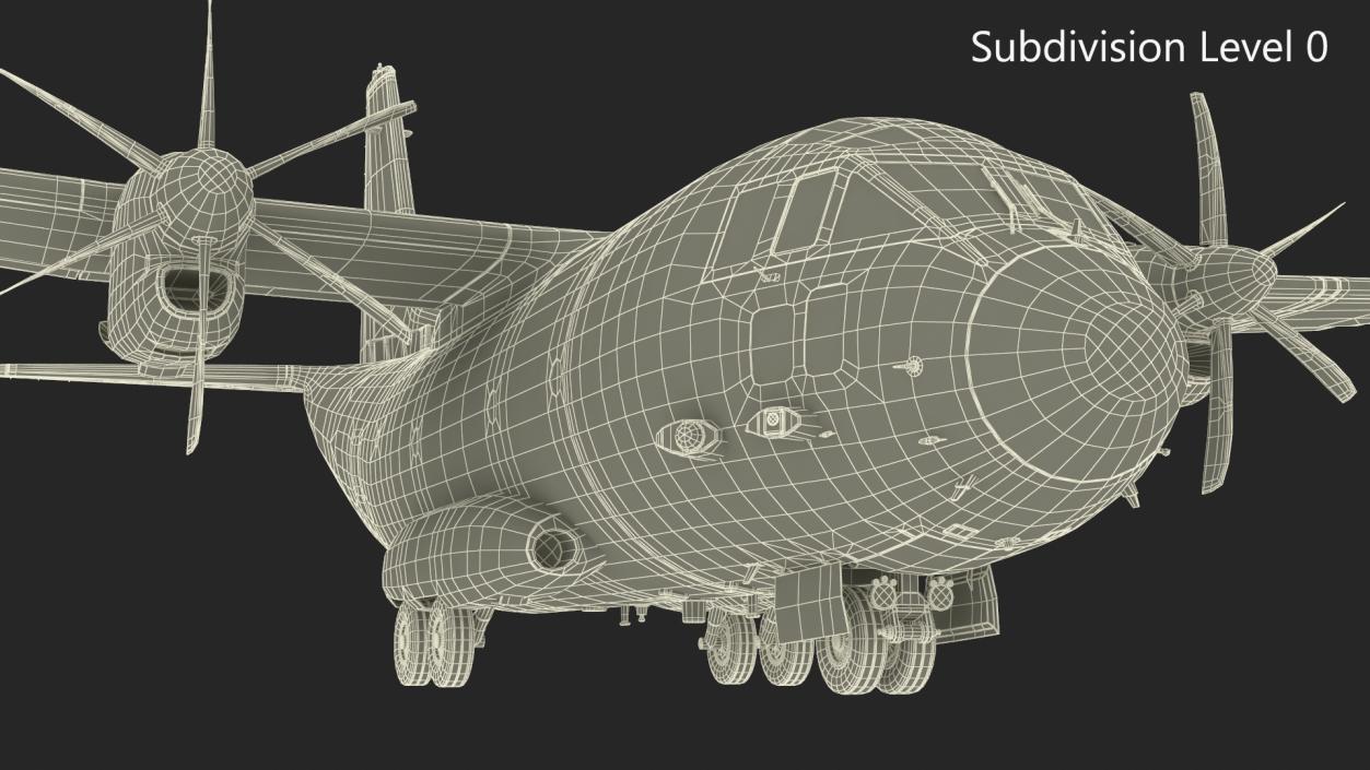 3D model Multi-role Aircraft Grey Simplified