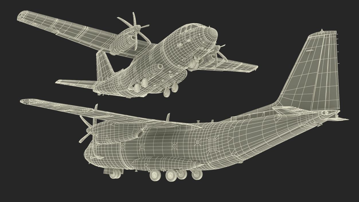 3D model Multi-role Aircraft Grey Simplified