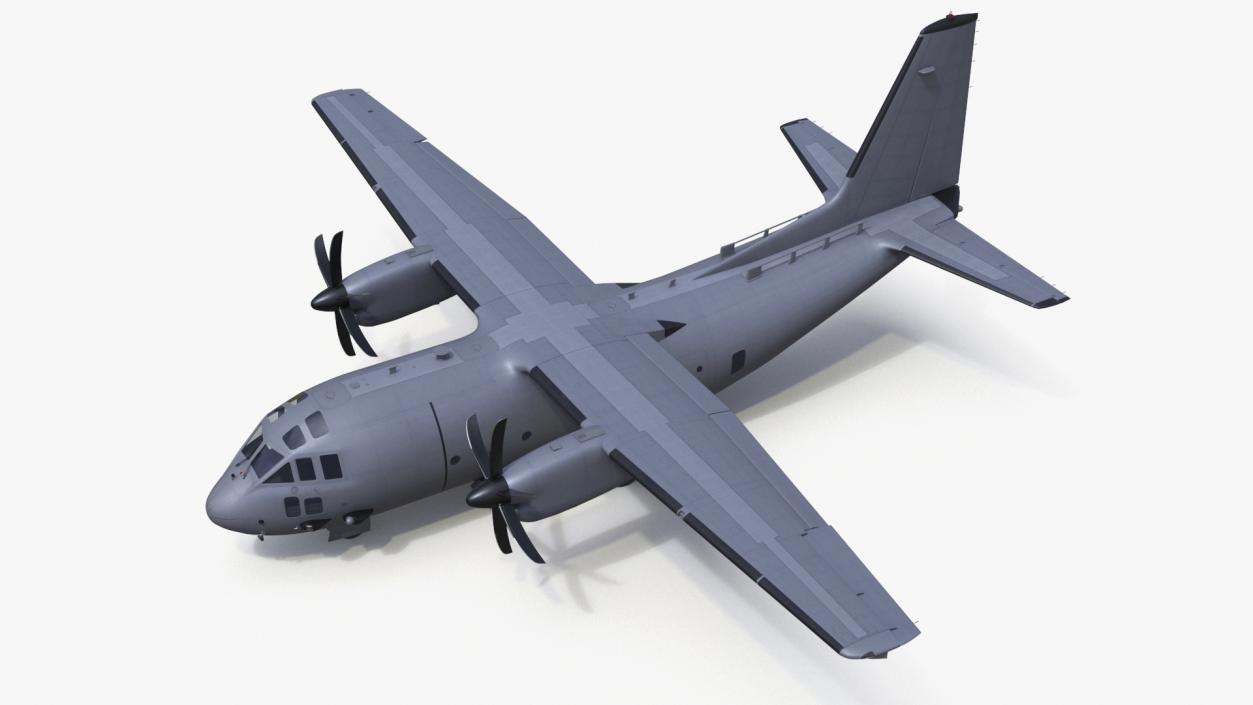 3D model Multi-role Aircraft Grey Simplified