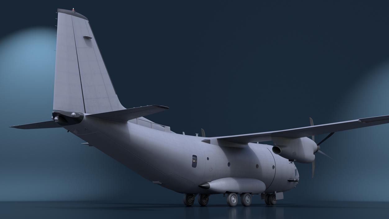 3D model Multi-role Aircraft Grey Simplified