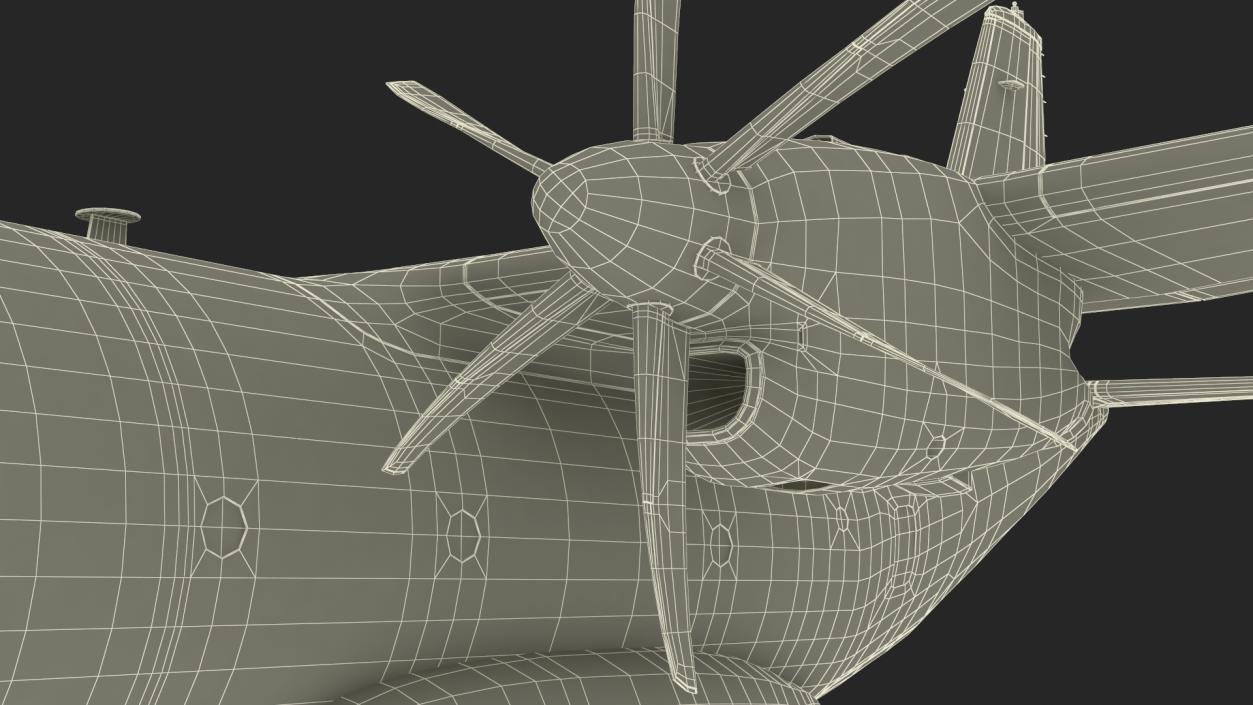 3D model Multi-role Aircraft Grey Simplified