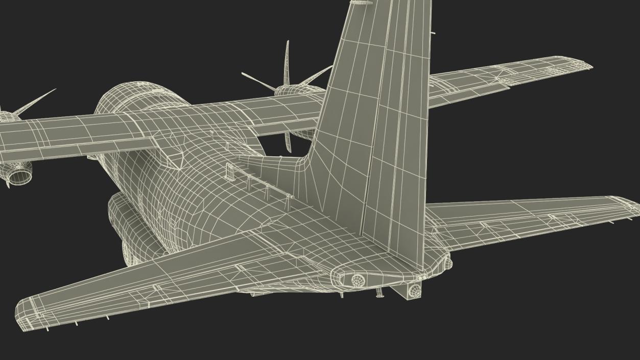 3D model Multi-role Aircraft Grey Simplified