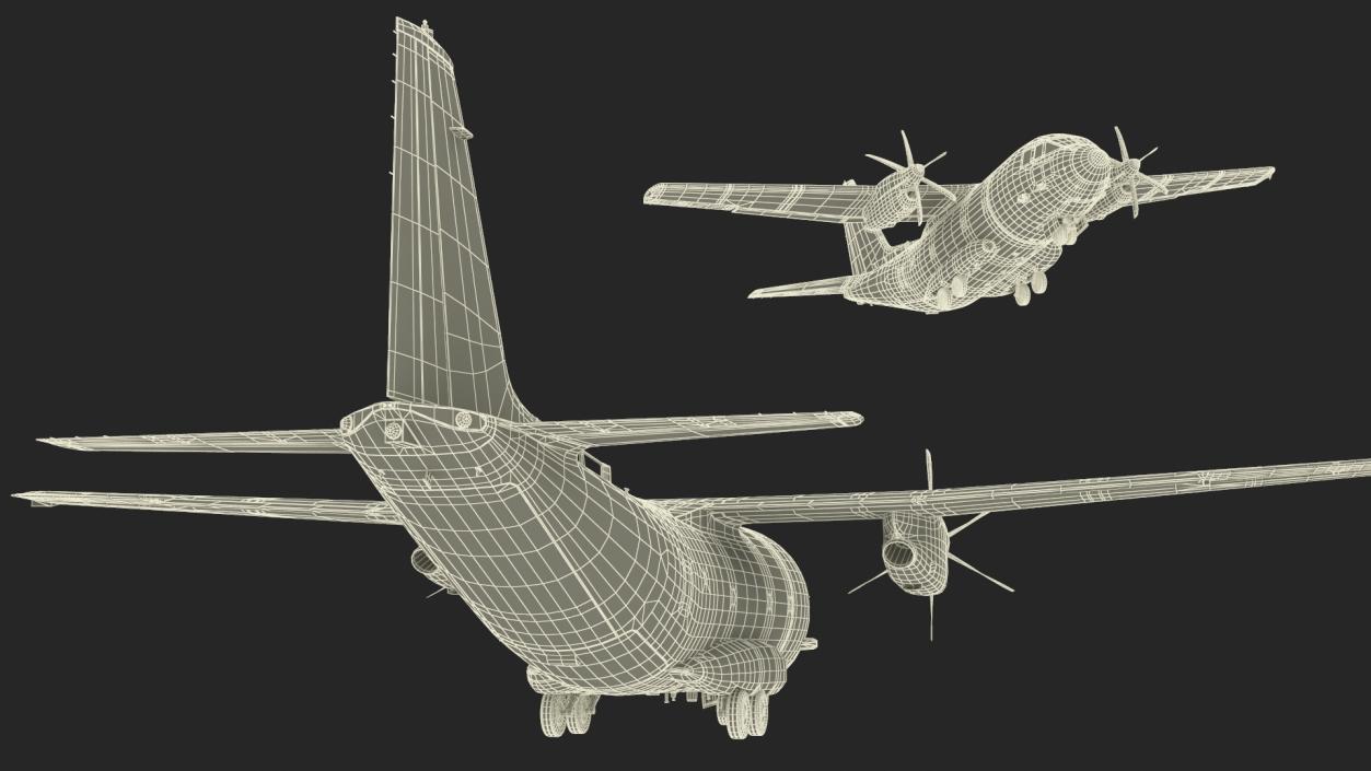 3D model Multi-role Aircraft Grey Simplified