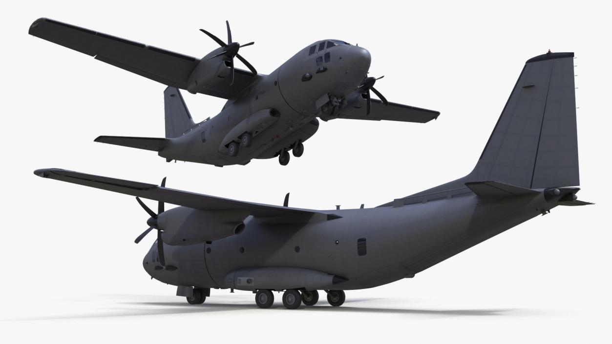 3D model Multi-role Aircraft Grey Simplified