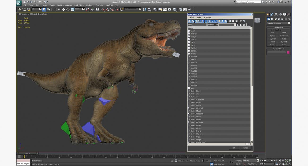 Tyrannosaurus Rex Rigged 3D model