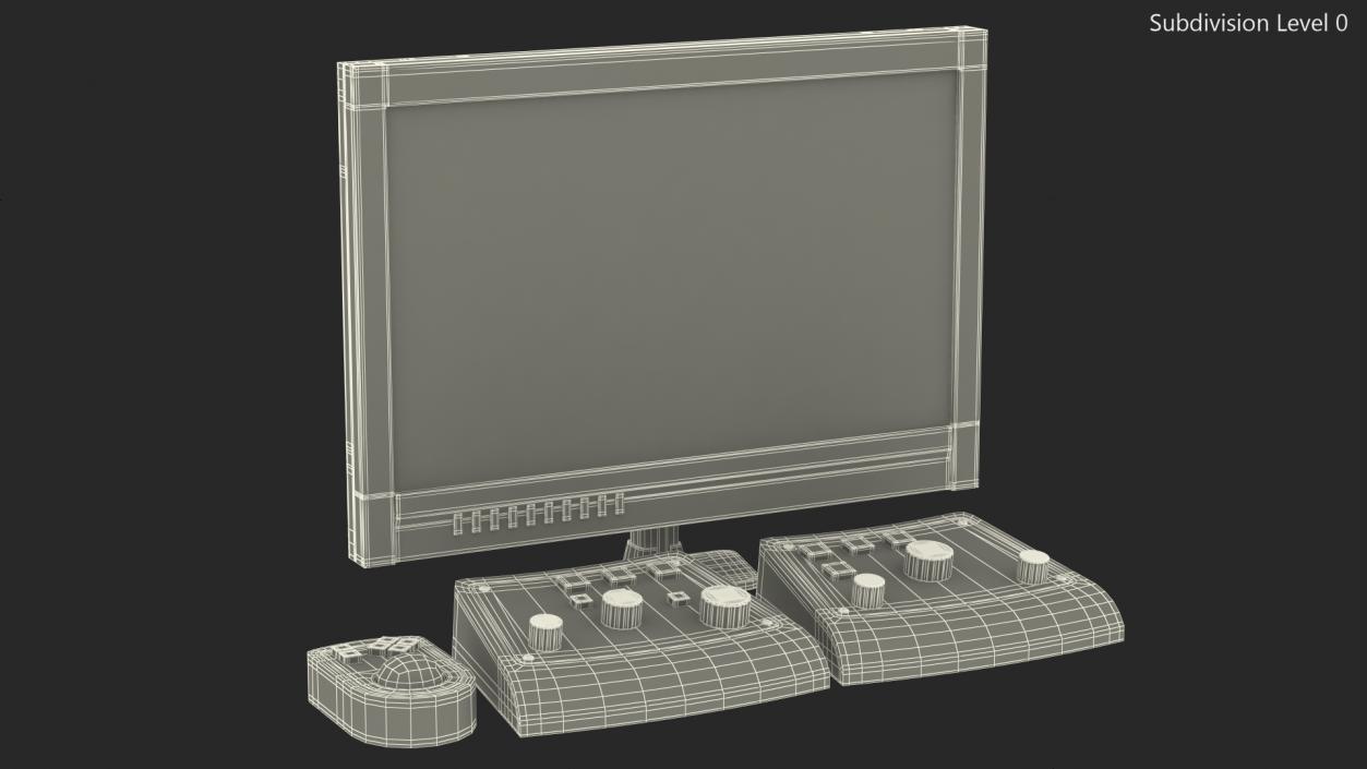 3D Electron Microscope Monitor With Control Panel