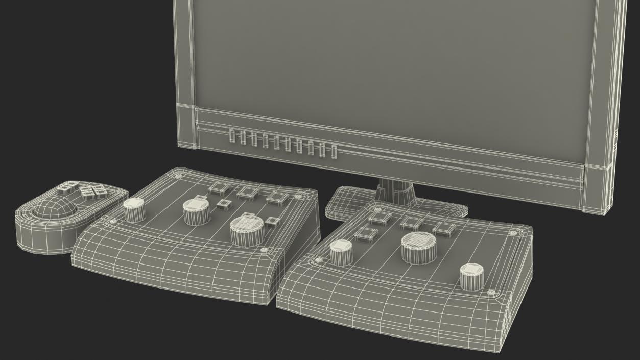 3D Electron Microscope Monitor With Control Panel