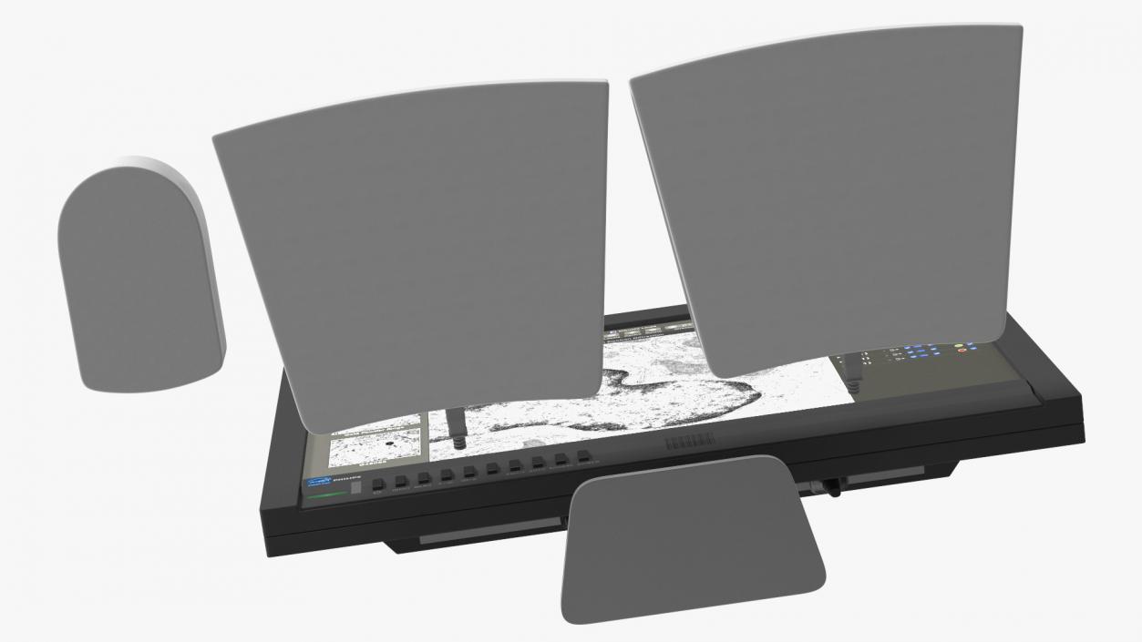 3D Electron Microscope Monitor With Control Panel