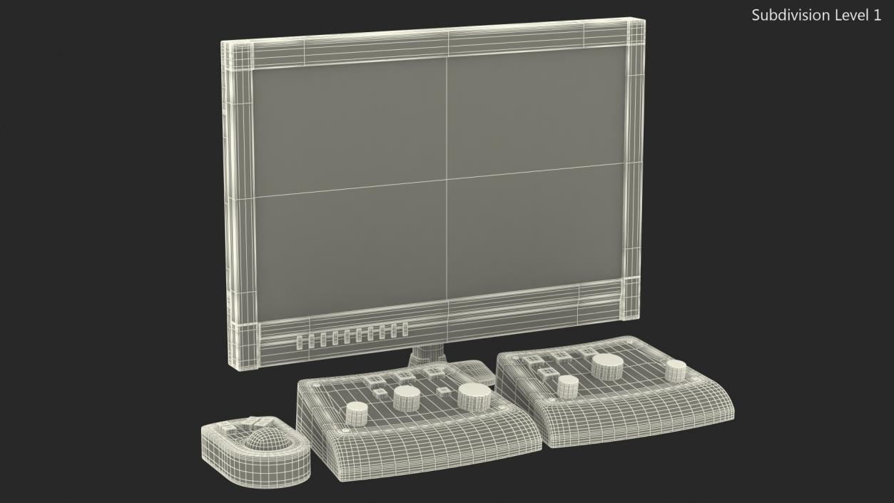 3D Electron Microscope Monitor With Control Panel