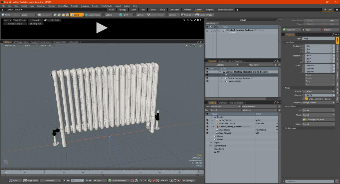 Central Heating Radiator 3D model