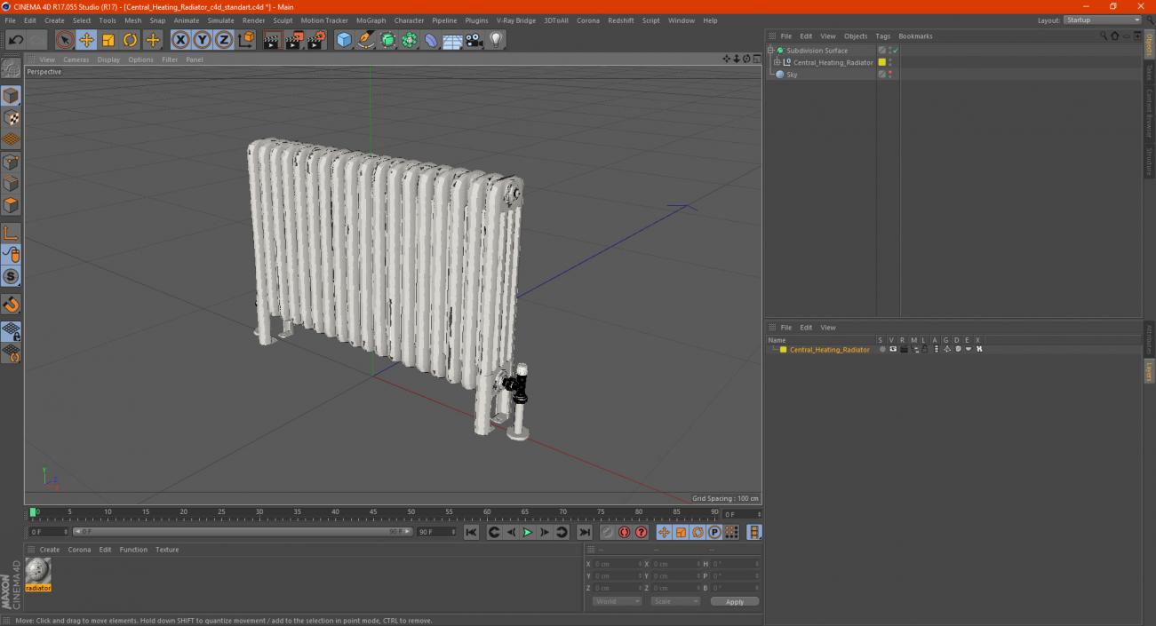 Central Heating Radiator 3D model