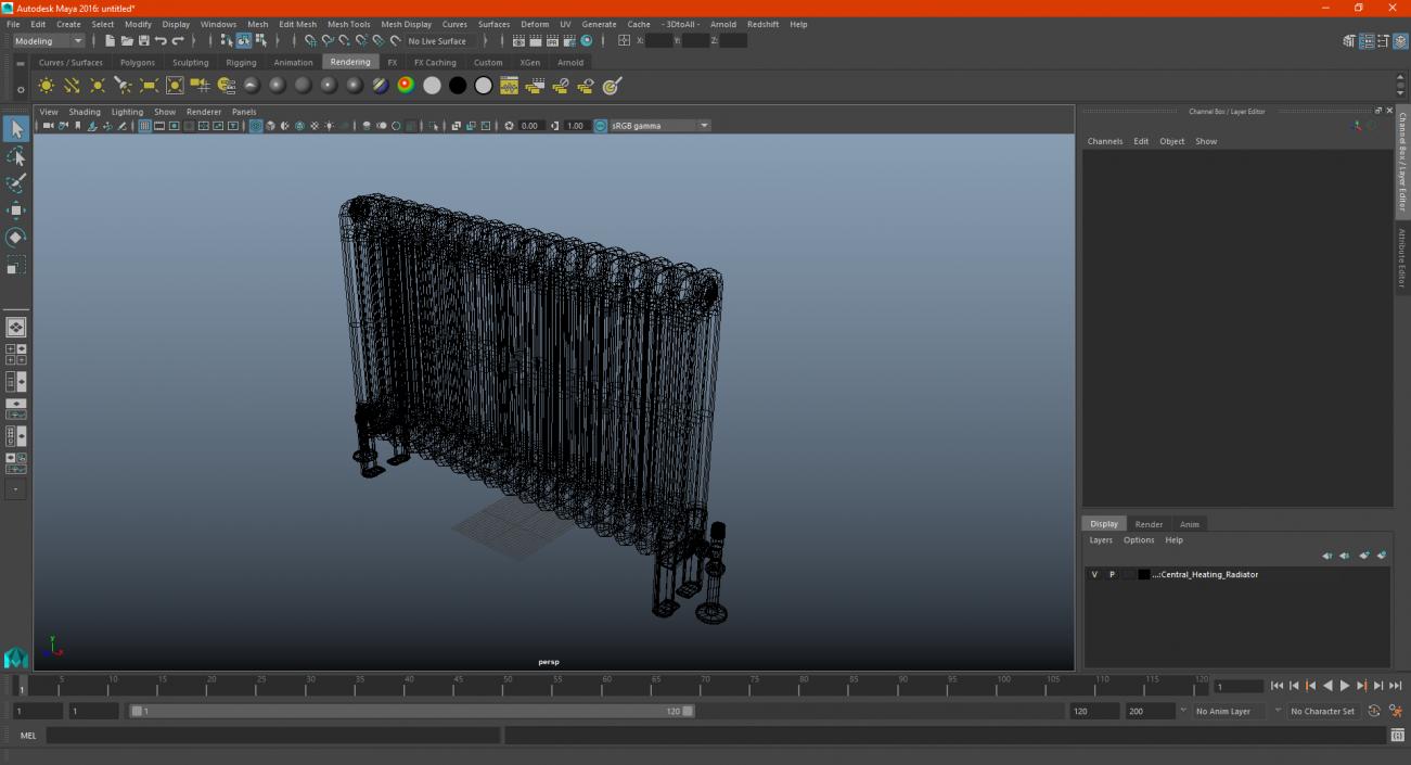 Central Heating Radiator 3D model