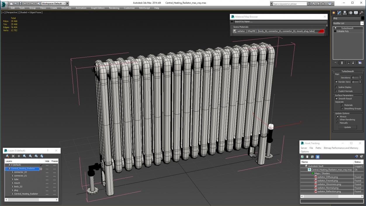 Central Heating Radiator 3D model