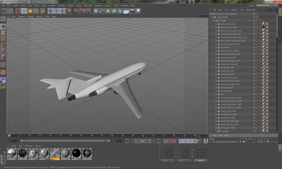 Boeing 727-100 Generic 3D