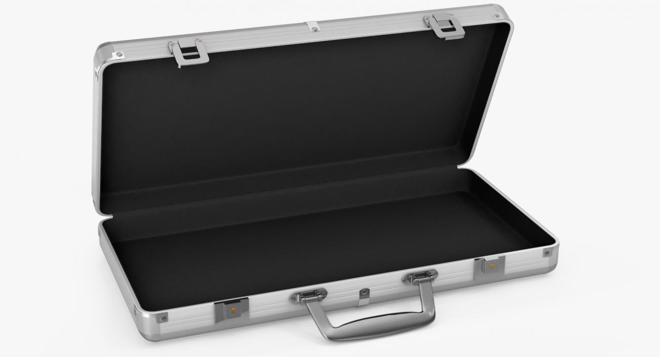 Aluminum Case Full Of Money 3D