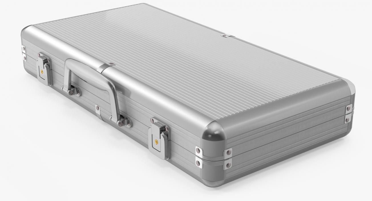 Aluminum Case Full Of Money 3D