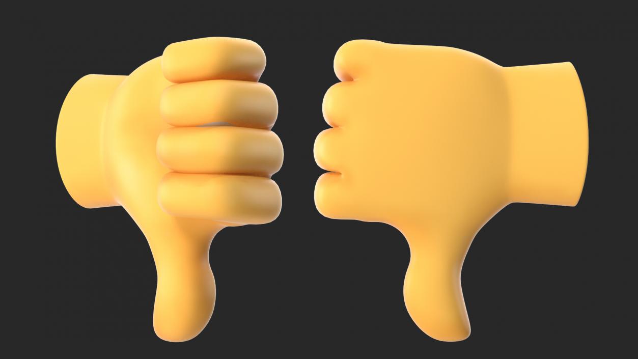 3D model Thumbs Down Gesture Emoji