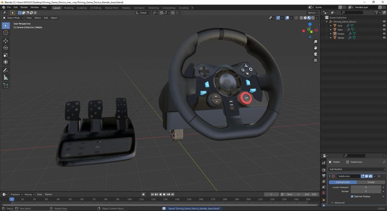 Driving Game Device 3D model