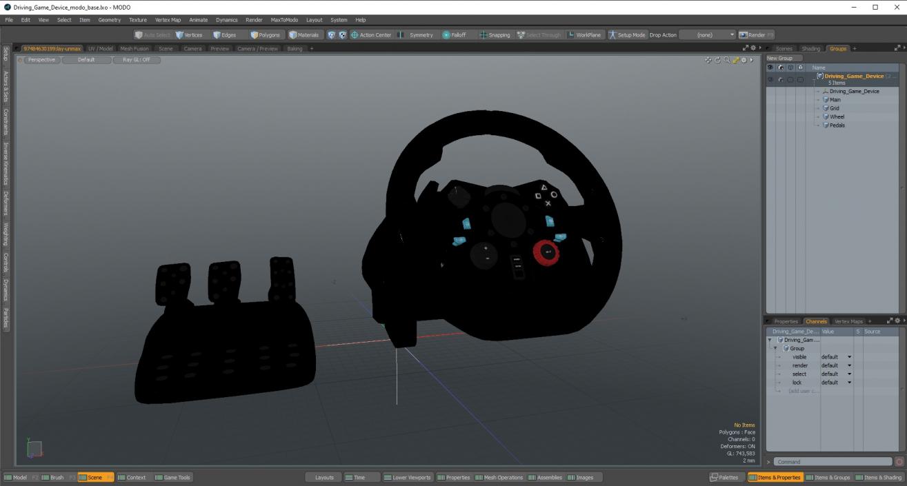 Driving Game Device 3D model