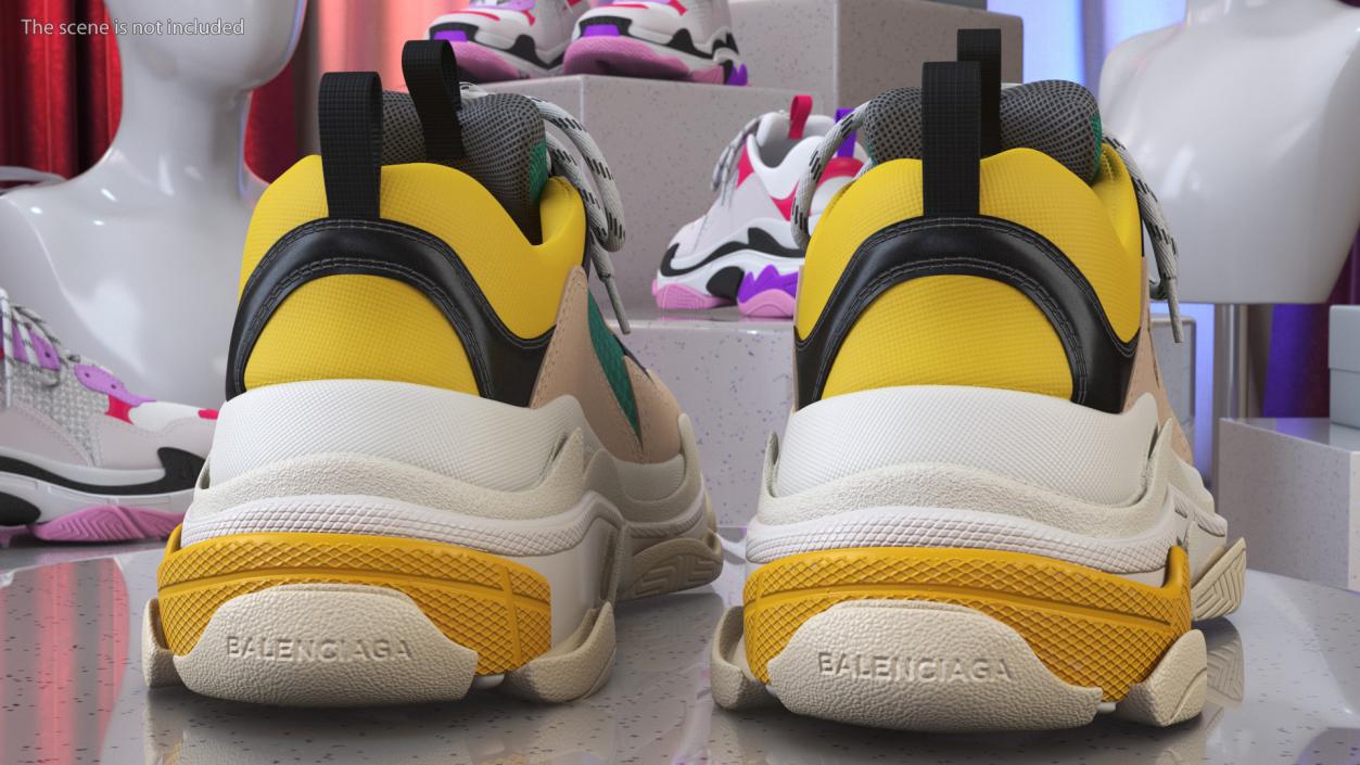 3D Balenciaga Sneakers Yellow