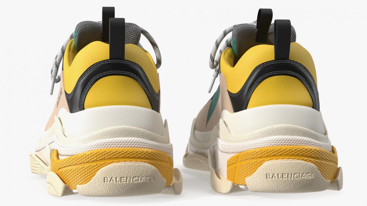 3D Balenciaga Sneakers Yellow