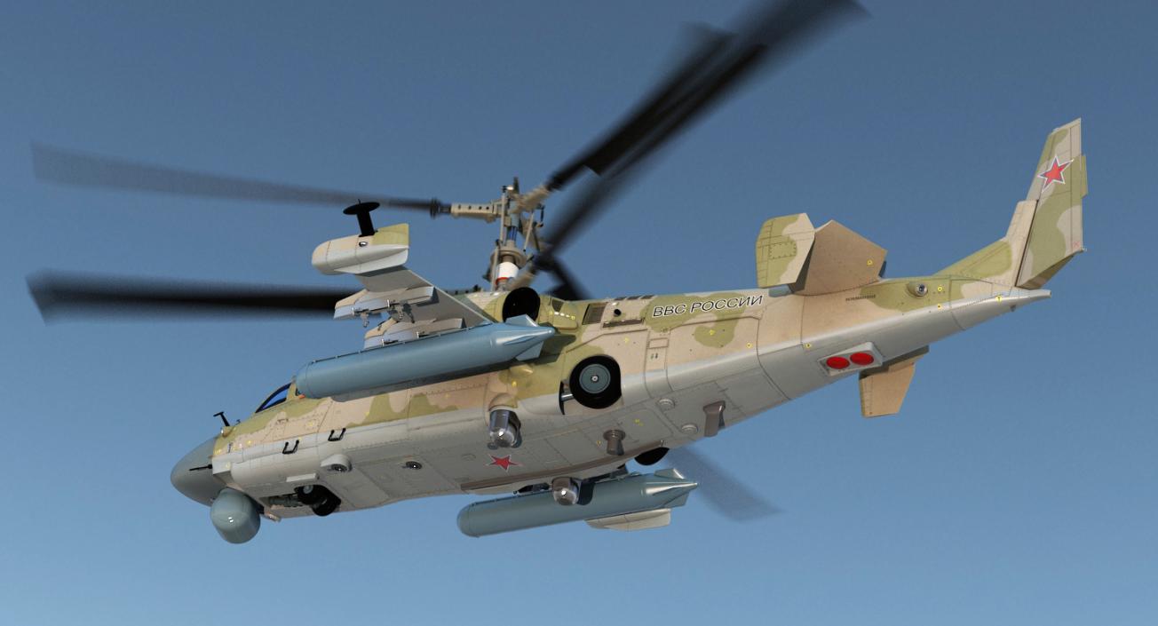 3D Kamov KA52 Black Shark Attack Helicopter Hokum A model