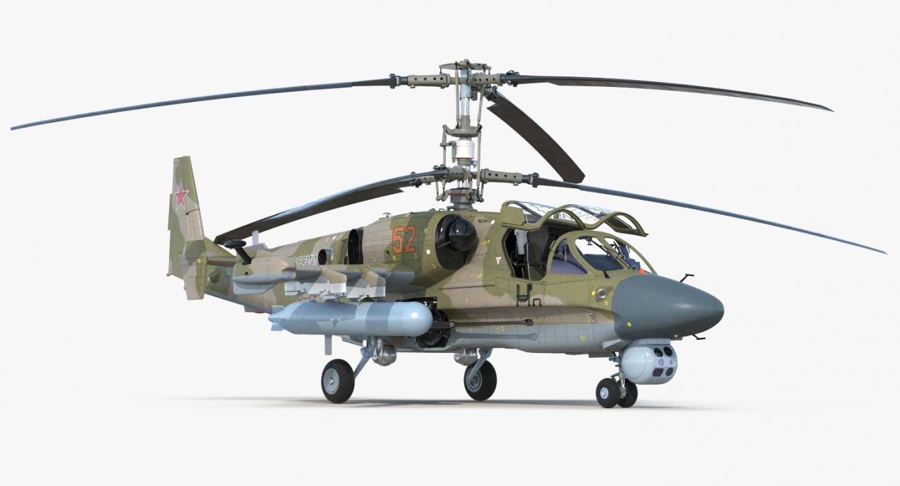 3D Kamov KA52 Black Shark Attack Helicopter Hokum A model