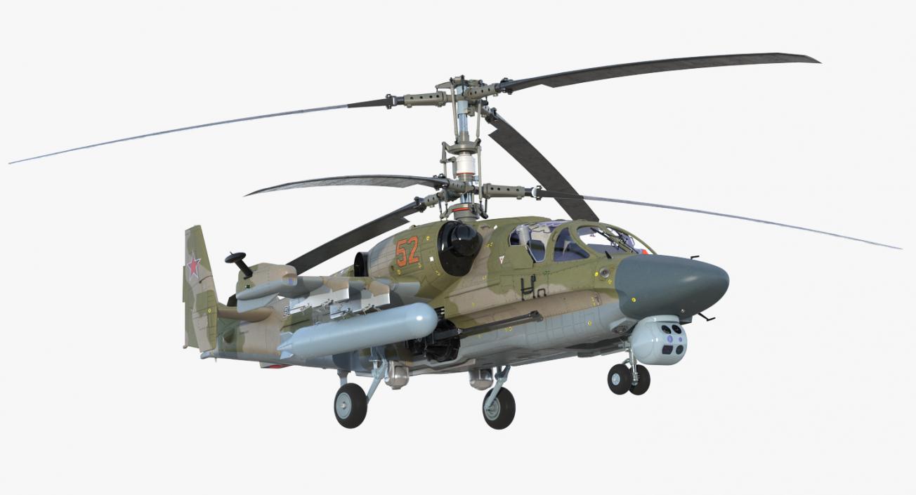 3D Kamov KA52 Black Shark Attack Helicopter Hokum A model