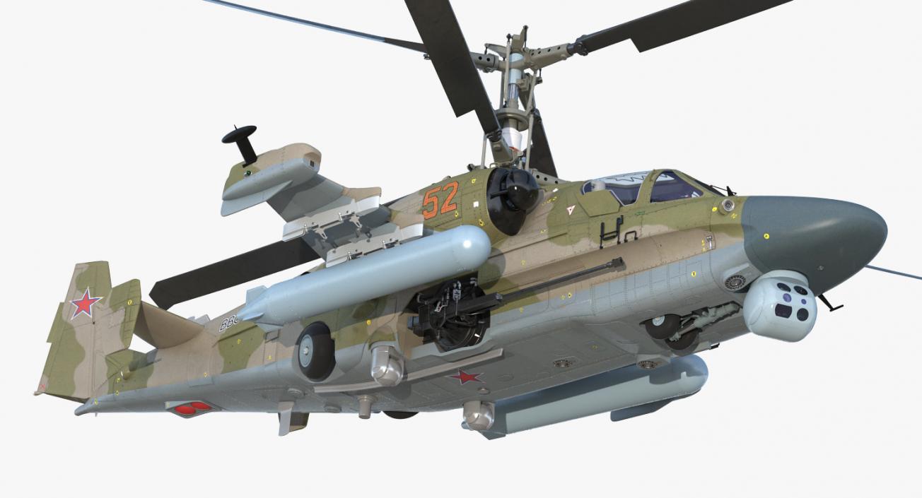 3D Kamov KA52 Black Shark Attack Helicopter Hokum A model