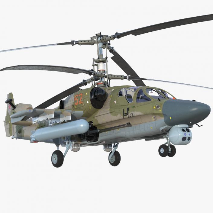 3D Kamov KA52 Black Shark Attack Helicopter Hokum A model