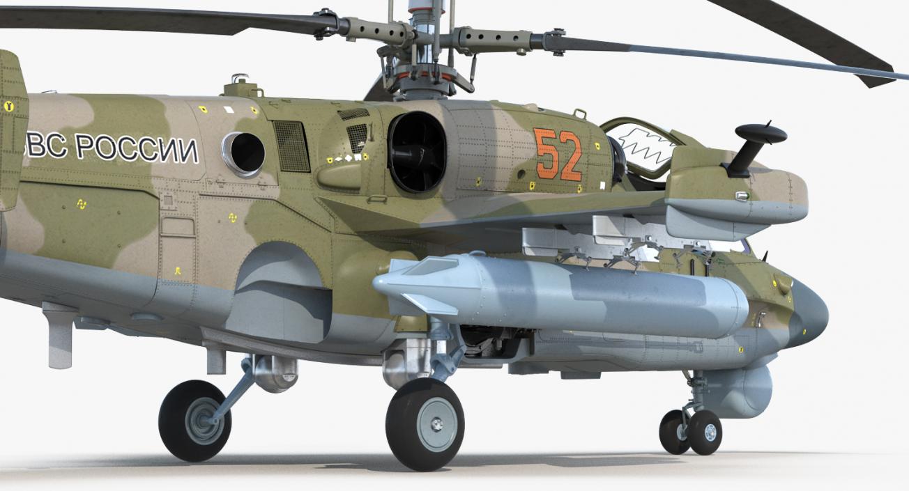 3D Kamov KA52 Black Shark Attack Helicopter Hokum A model