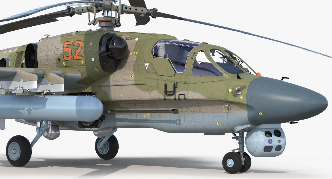 3D Kamov KA52 Black Shark Attack Helicopter Hokum A model