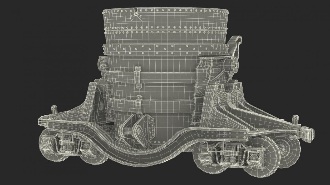 3D Slag Pot Carriers Collection model